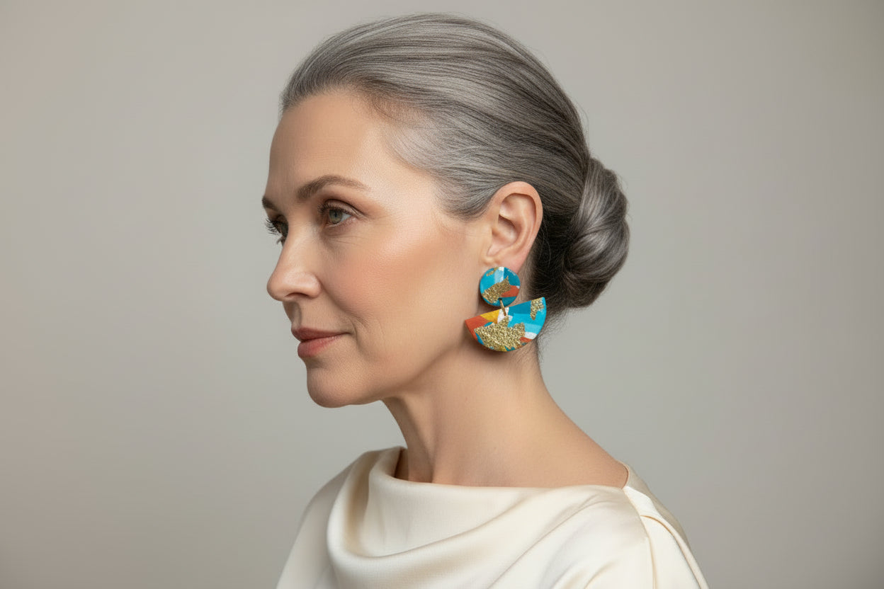 Sea Country - Medium Multi Earring